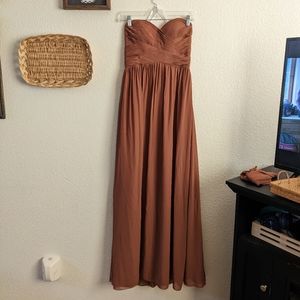 Revelry Rust Kennedy Chiffon Convertible Maxi Dress